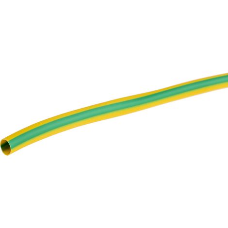 Gaine de protection 6mm RS PRO, Vert/Jaune en PVC, 10m