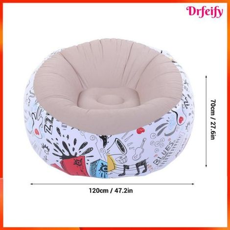 1 Fauteuil poire, PVC floqué, ergonomique, portable, 120x120x70 cm, intérieur extérieur (1/5)