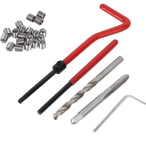 Kit de 25 inserts de réparation de filetage M5 avec boîte en plastique transparent pour machines de traitement (1/5)