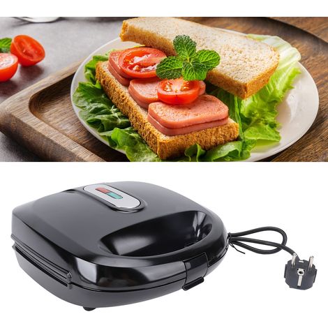 Electrodoméstico 3 en 1 para desayunos: plancha para paninis y gofres, revestimiento antiadherente, 800 W, ABS/acero inoxidable, enchufe europeo de 220 V. (1/5)