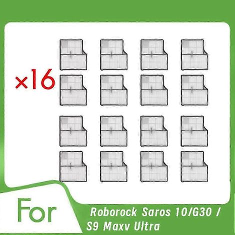 Lot de 16 filtres pour aspirateur robot Roborock Saros 10/G30/S9 Maxv Ultra à vidage automatique - Accessoires ultra-résistants (1/5)