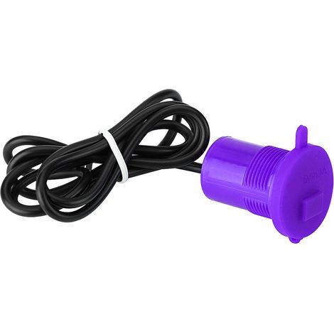 Prise USB universelle pour moto, chargeur étanche violet pour smartphone et appareils (1/5)