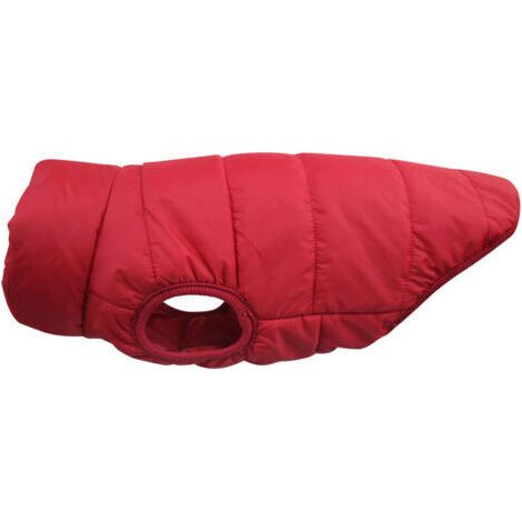 Veste chaude double polaire 2 couches pour chien, idéale pour l'hiver et le froid, manteau doux et coupe-vent pour petit chien, rouge, taille M