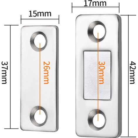 4 ensembles Loquet Magnetique Très Mince Loquets Magnétiques à Coller Aimant Fermeture Adhésif Meuble Aimant Puissant pour (1/4)