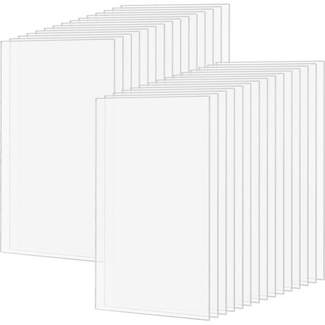 Lot de 30 feuilles A6 en acrylique transparent - 150 x 100 x 2 mm - Petit tableau en plastique transparent pour cadres photo et travaux manuels (1/5)
