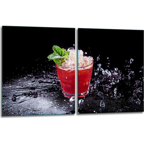 2x PLAQUES DE PROTECTION EN VERRE POUR CUISINIÈRE 40x52 BOISSONS (1/5)