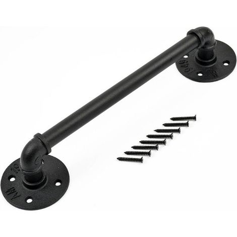 Handlauftreppe, Treppe im Schmiedeeisenrohr-Design, Sicherheitszaun für zu Hause für ältere Menschen und Kinder, und Außenbereich, 30 cm (1/5)
