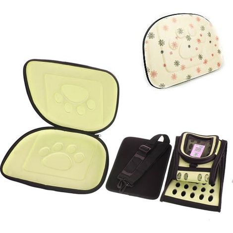 Cage/ Sac de transport avec boucle chiens chats et petits rongeurs 40x28x33 cm  Couleur: Beige