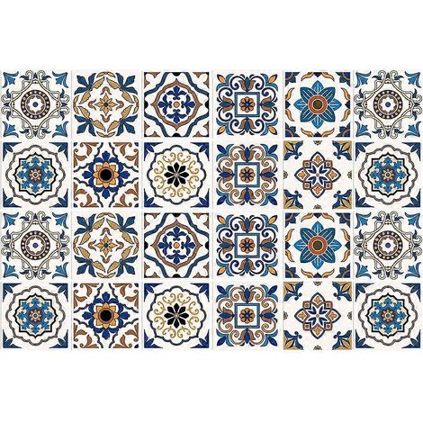 Lot de 24 autocollants anti-huile auto-adhésifs pour cuisinière, carrelage céramique haute température, placards, adhésifs muraux étanches -S (1/5)