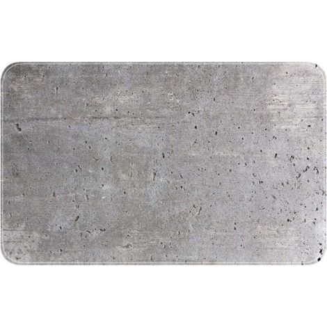 Tapis de baignoire Concrete, tapis de bain antidérapant à ventouses, plastique effet béton, 70x40 cm, gris (1/4)