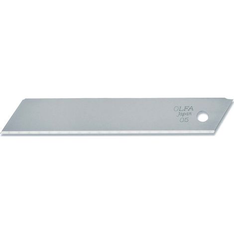 OLFA LSOL-10 PACK DE 10 CUCHILLAS SÓLIDA 18 MM PLATEADAS