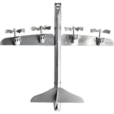 Girouette d’extérieur en métal en forme d’avion – Décoration rotative pour jardin, terrasse ou intérieur, idéale pour les amateurs d’aviation et de décoration extérieure (1/5)