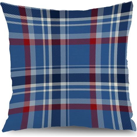 Housse de coussin motif carré symétrique, décoration intérieur maison,40×40cm (1/5)