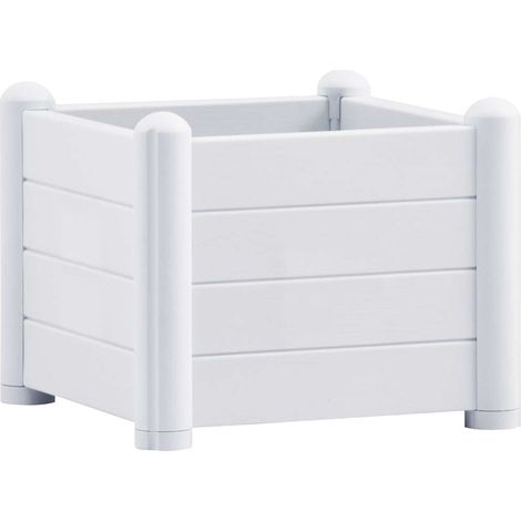 Maison Exclusive - Garten-Hochbeet PP Weiß 43x43x35 cm (1/5)