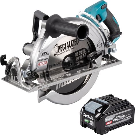 Sierra circular a batería Makita RS 002 GU1, 40 V máx., 260 mm, sin escobillas + 1 batería de 4,0 Ah —sin cargador— (1/5)