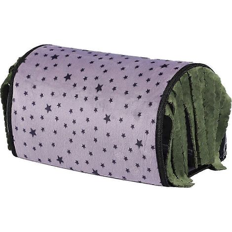Meerschweinchenversteck, Plüsch-Hamster-Spieltunnel, Einstreu, Nest, Frettchenspielzeug für Ratten, Igel, Kleintierbetten, Chinchilla-Spielzeug-Gray Stars