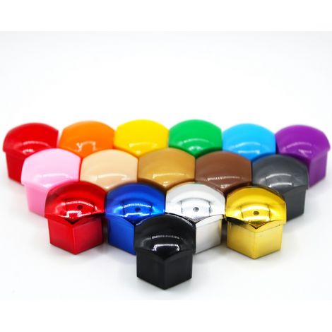 Tapones de tuercas de rueda T39 17 mm rojo cromado (1/5)