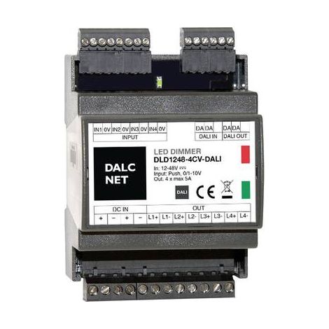 Dispositivo de control dalcnet dld1248-4cv-dali 4 canales 5A