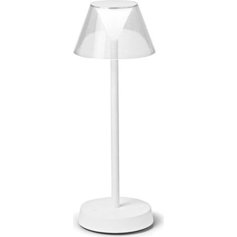 Ideal Lux LOLITA Lampe de table LED intégrée à intensité variable blanc, interrupteur intégré, 3000K, IP54