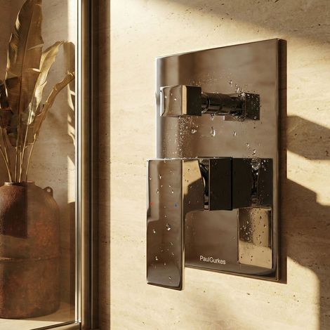 PaulGurkes Robinet de douche encastré avec mélangeur pour baignoire et inverseur
