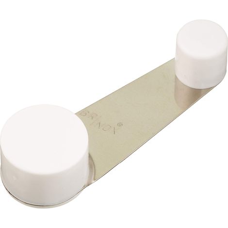 Fermo porta Brinox adesivo pivotante bianco 32x102x22 mm (1/3)