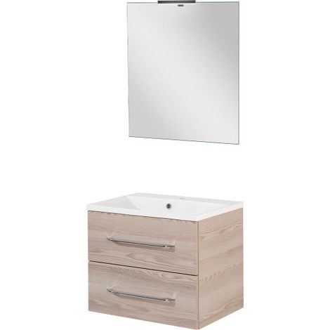 Fackelmann B.clever Badmöbel Set 4-teilig, 60 cm, Braun hell-09805 (1/5)