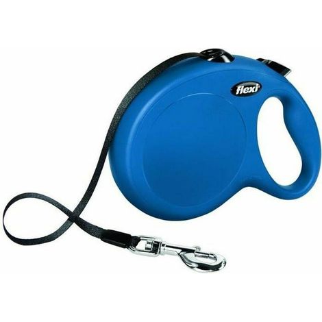 KERBL Laisse-sangle Flexi NewClassic L - Longueur : 8 m - Poids max : 50 kg - Bleu - Pour chien (1/3)