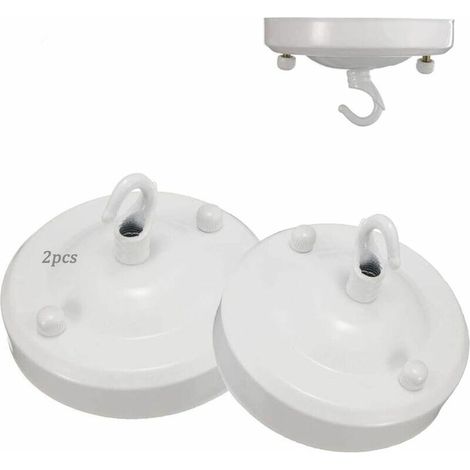 Plafond Crochet,Rétro Fer Crochet Multi-Usage Plafonnier Crochet,Pendentif Crochet Accessoires Pour Luminaire Luminaire Lustre(blanc) (1/5)