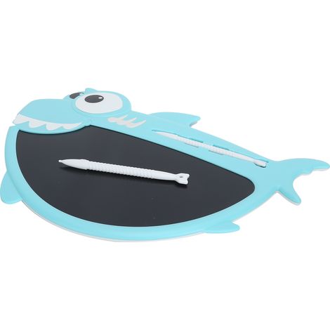 Tablette d'écriture LCD 8,5 pouces avec police couleur et motifs de dessins animés, idéale pour la maison (KidBlue)