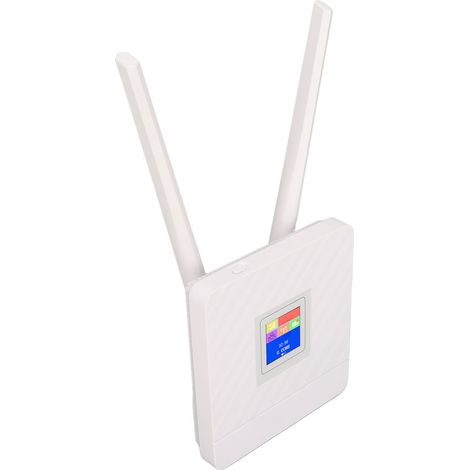 Routeur WiFi 4G LTE CPE avec 3 interfaces réseau, signal amélioré, prêt à l'emploi et emplacement pour carte SIM pour moniteurs.