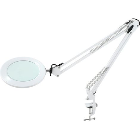 Lampe Loupe/Lampe de Travail - Lentille Verre 105 mm 5 Dioptries, 750 Lumens 3 Températures de Couleur Réglables, Bras Pivotant 90 cm pour Loisirs Créatifs et Travail de Précision (1/5)