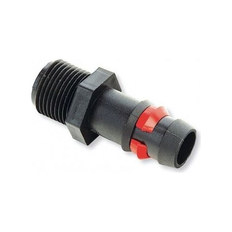 Enlace Mixto Rosca Macho 16mm x 1/2" con Anilla de Seguridad.