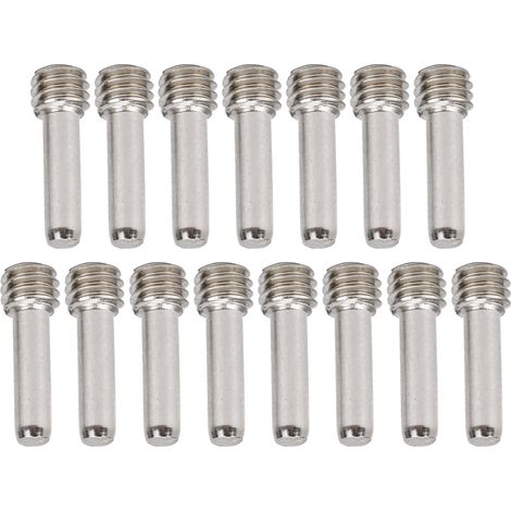 15-teiliges Set M4-Sechskantschrauben, Edelstahl, kopflos, für RC-Car-Modelle, Silber, 11,3 mm (1/5)