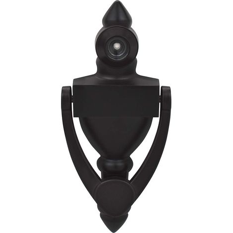 meuble de porte classique et élégant avec fixations universelles, y compris autocollant (noir) (1/4)