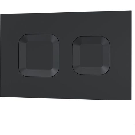 Square Dual Flush Push Button Black