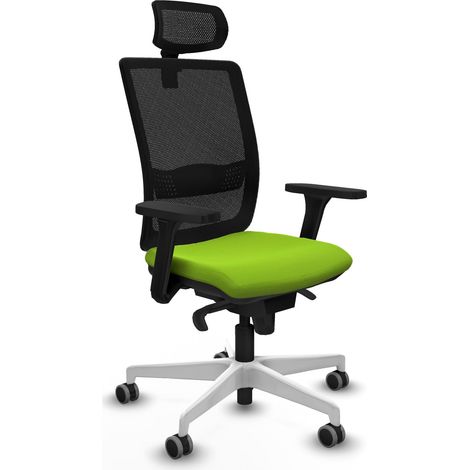 Chaise de bureau piqueras y crespo noir filet simili cuir (1/2)