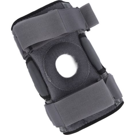 Genouillère amovible, pliable et résistante à l'usure, idéale pour le basketball, le football et la course à pied. Protection du genou. Gris, taille L. (1/5)