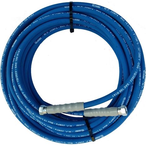 Tubo per idropulitrice alta pressione R1 Blu Alimentare 1/4 3/8"F - 3/8"F - 10mt