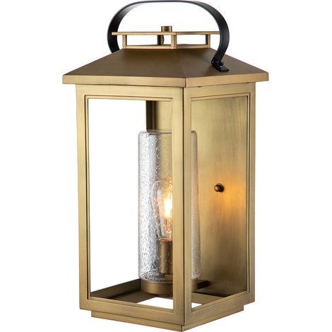 Elstead Hinkley Atwater Lanterna da esterno a parete in ottone anticato verniciato, IP44 (1/5)