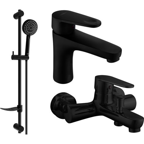 Mexen Kama DF75 Badewannenset, Schwarz - 72503DF75-70 (1/4)