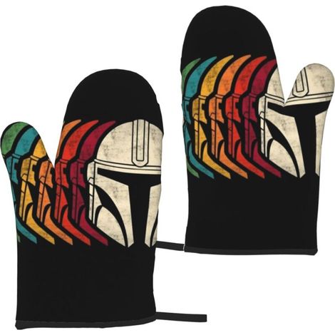 Deux adorables gants de cuisine bébé Yoda de Star Wars en forme de canard en caoutchouc, adaptés pour griller, cuire au four, cuisiner et utiliser au micro-ondes (1/5)