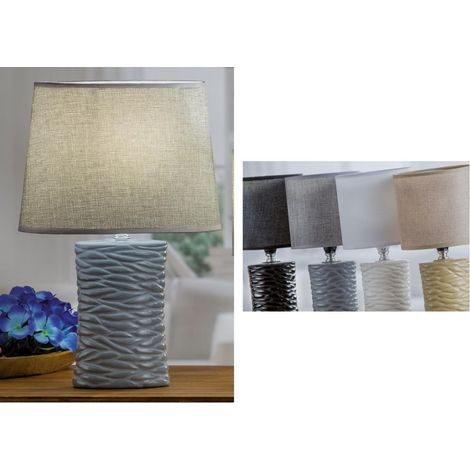 Lampada da Tacolo con base in ceramica ronnie 38 cm 4 Colori (1/2)