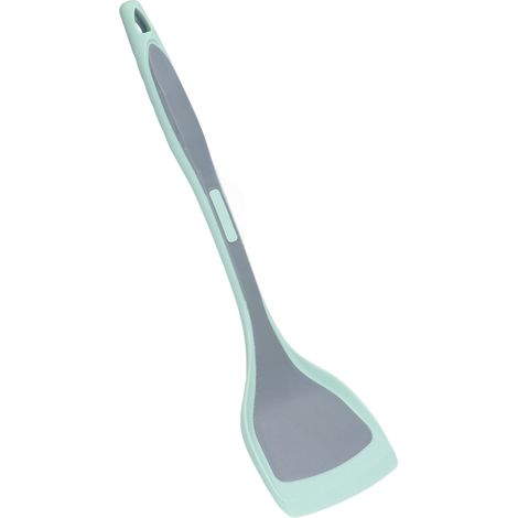Antihaftbeschichteter Silikon-Kochlöffel, hitzebeständiger Pfannenwender, blaugraues Küchenutensil, Topfschutz (1/5)