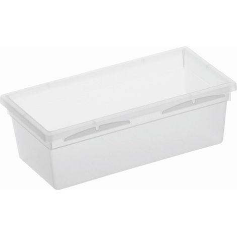 Rotho Basic modulare Ordnungsbox 15x8 cm für Schubladen, Kunststoff (PP) BPA-frei, transparent, (15,0 x 8,0 x 5,0 cm)