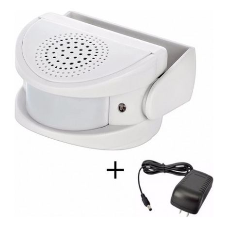 Sonnette de Porte Entrée Sans Fil IR PIR Détecteur de Mouvement 4-6m Alarme Magasin Maison + Inclus 32 Chansons (1/5)