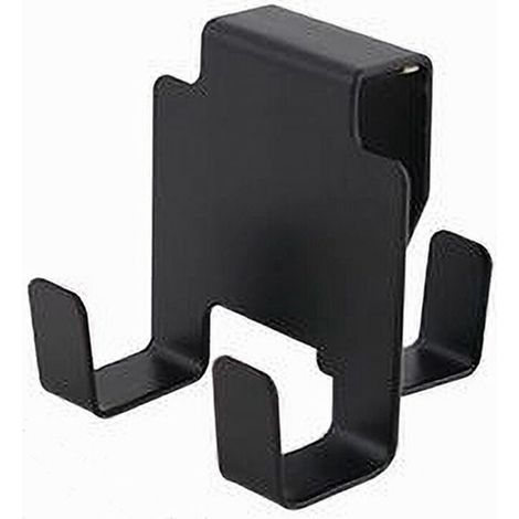 Crochet Double Face Pour Box Doccia - 5 x 5,5 Cm - Charge Max 3 Kg - Compatible Épaisseur 6 À 12 Mm - Noir - 1 Pièce (1/2)