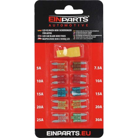 Mini-Geldautomatensicherungen mit LED, 10 Stück EPFUSE13 (1/3)