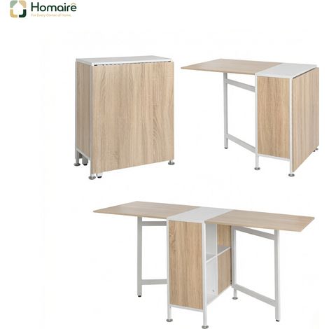 Weißer Esstisch mit ausziehbarem Bett aus weißem Holz 169 x 62 x 75 cm HOMAIRE (1/5)
