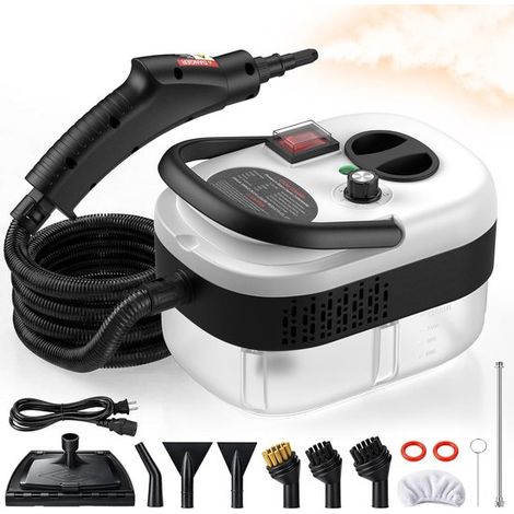 Pulitore a vapore portatile da 2500 W per uso domestico, pistola a vapore a 6 velocità, motore a vapore con serbatoio dell'acqua da 40,6 once, pulitore a vapore portatile per auto. (1/5)