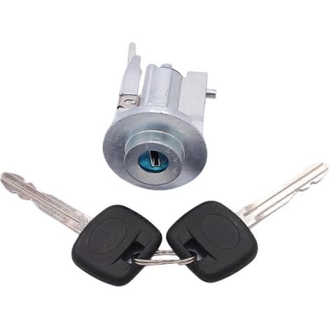 Ensemble cylindre de serrure et clé pour contacteur d'allumage, compatible avec Silver Black (1/5)